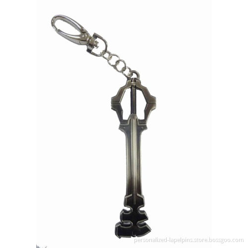 City Key Shape Keyring, Zinc Alloy Metal Keychains For Promotions And Souvenirs